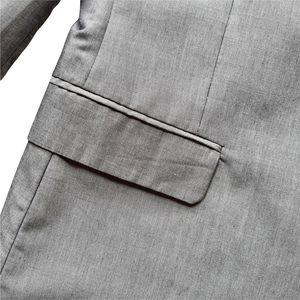 POLITIX Luxe M Mens Grey Luxury Wool Blend Jacket - Picture 4 of 13